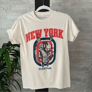 Overtime “New York” Basketball Graphic Tee Size Small